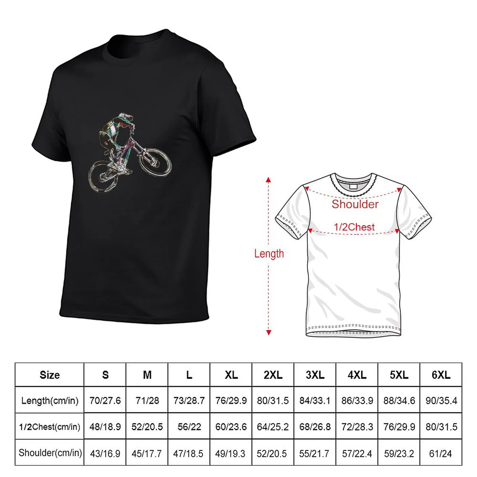 DOWNHILL MTB T-Shirt słodkie topy koszulki czarny oversize t shirty dla mężczyzn