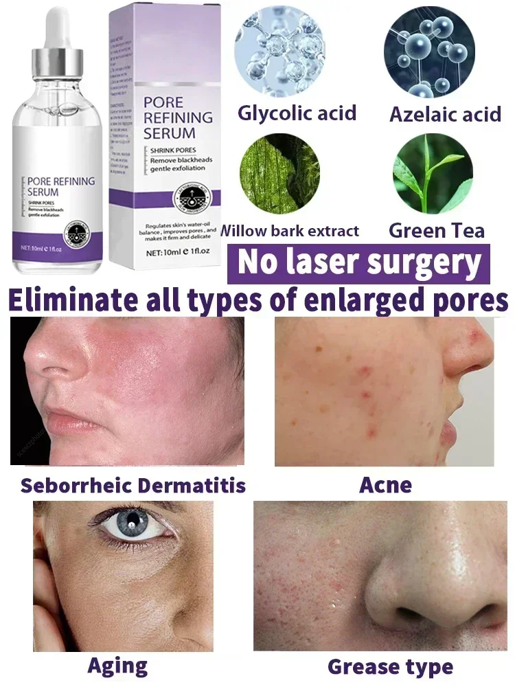 Hyaluronic Acid Serum Pore Shrinking Serum Face Tightening Repairing Facial Essence Repairing Smooth Skin Care