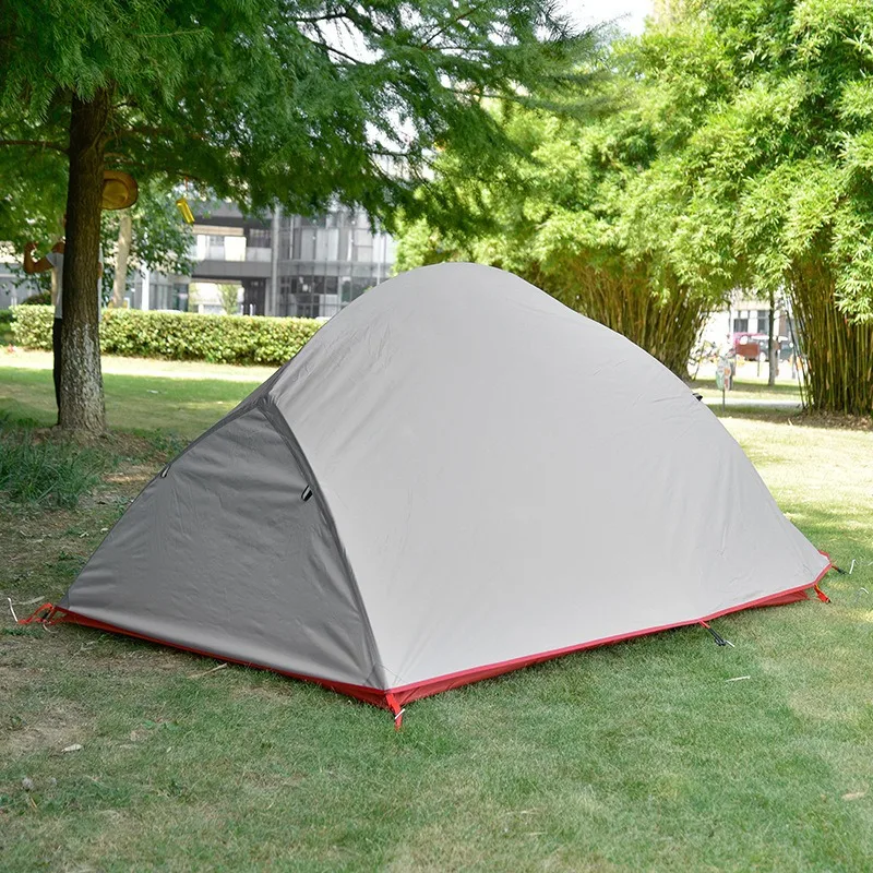 Customized Outdoor Double-Layer Fishbone Camouflage Summer Tent 2000-3000mm Waterproof Aluminum Pole Sunshade Ultra-Light