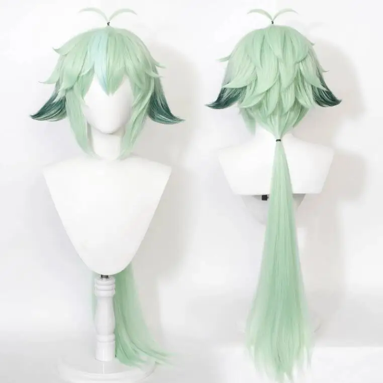 

Genshin Impact Sucrose Cosplay Wig Long Green Synthetic Game Anime Heat Resistant wig for Party