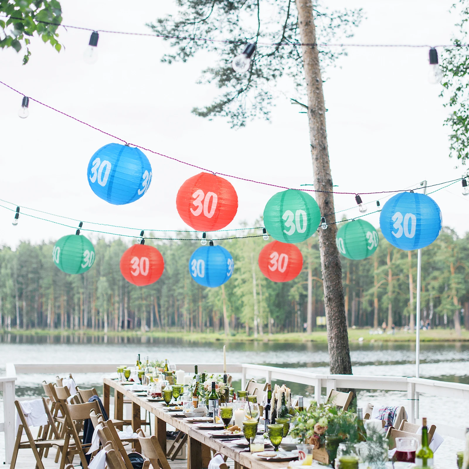 

3 Pcs Bright Color Birthday Paper Lanterns Lightweight Portable Party Decorations Hanging Lanterns Child Party Gifts