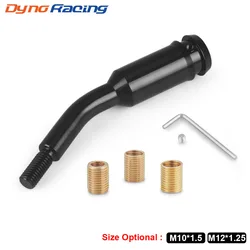 M12x1.25 M10x1.5 Gear Shift Shifter Stick Lever 13CM Bent Extension Aluminium Short shifter With Three Adapters