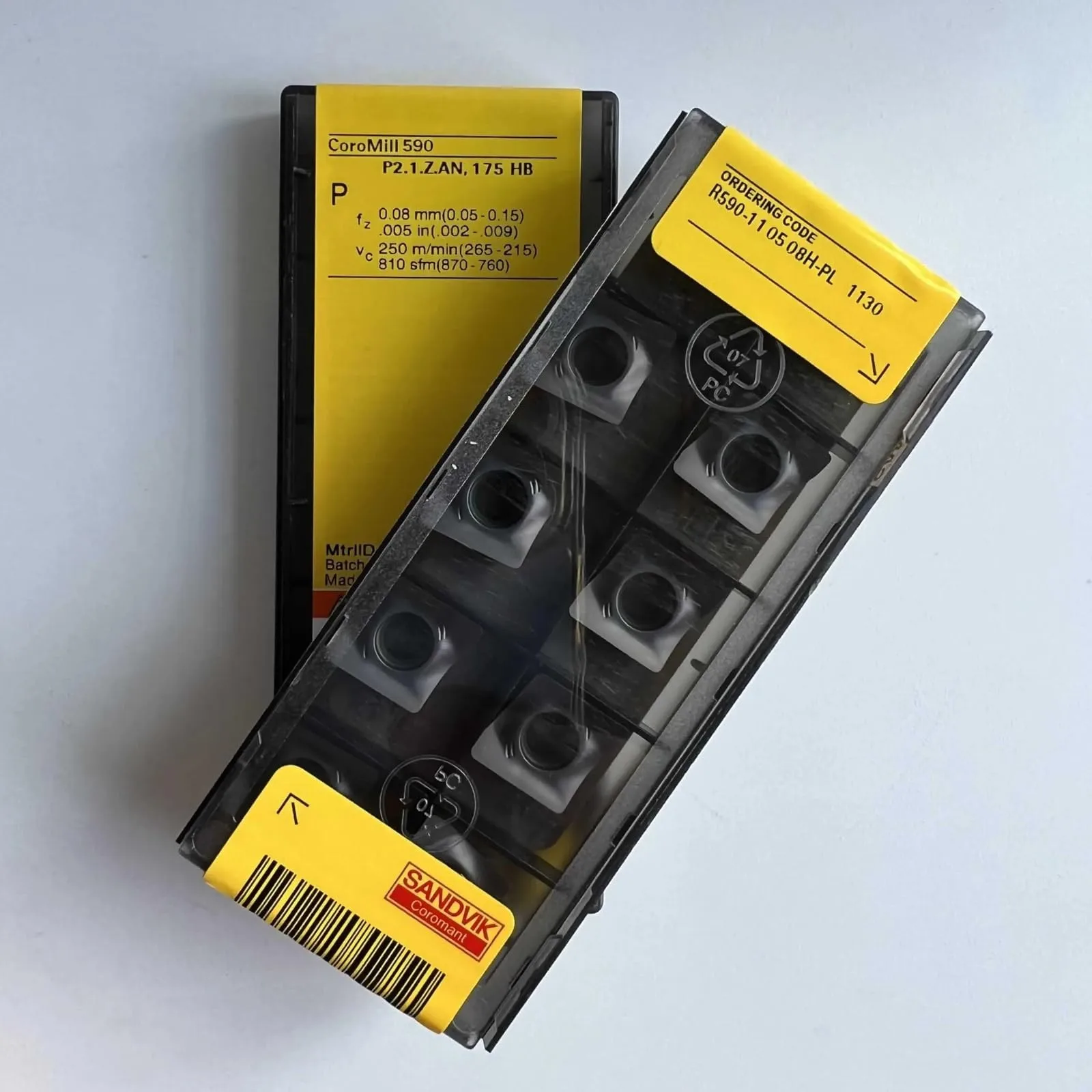 

Original SANDVIK / R590-110508H-PL 1130 / Hard alloy CNC Blade 10 Pcs