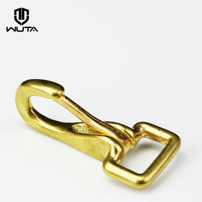 WUTA Solid Brass Bag Hook Lobster Clasps Straping Hook buckle Shoulder Strap Swivel Snap Hook Fastener Key Chain Ring Square Eye