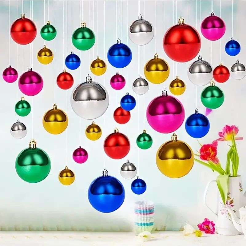 

24pcs 30mm Christmas Xmas Tree Ball Bauble Hanging Home Party Ornament Decor Tree Decoration Balls Party Hanging Pendant Navidad