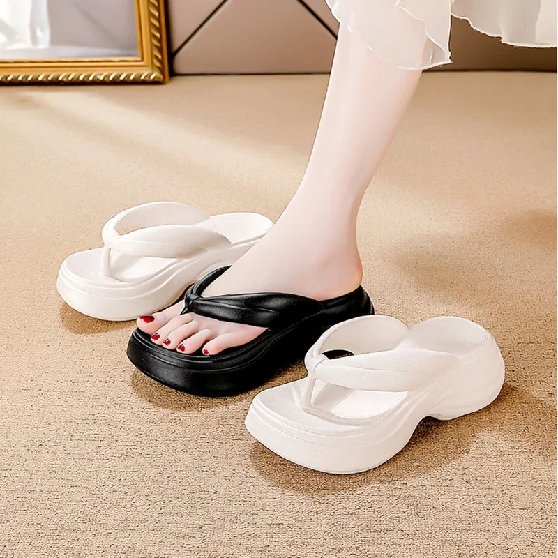 Long Standing Foot Relief Women Summer Flat Slippers Anti Slip Pressure Release Student Daily Leisure Rest Shoes
