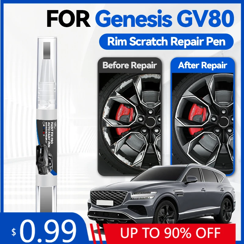 

Карандаш для подкраски колесных дисков, ручка для ремонта автомобильной краски, карандаш для ремонта краски Genesis GV80, средство для удаления царапин, аксессуар для самостоятельного ремонта автомобиля