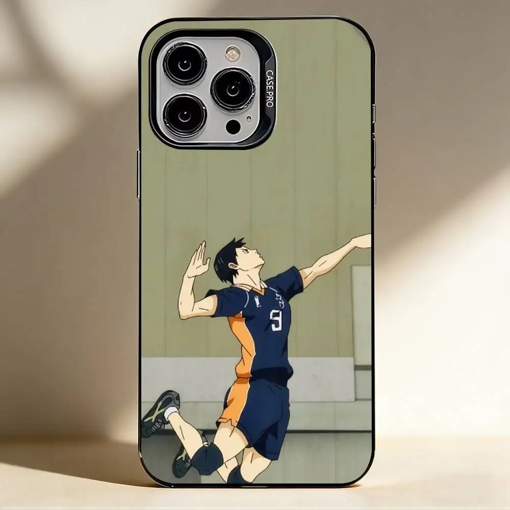 H-Haikyuu!! Tobio Kageyama Phone Case For iPhone 17,16,15,14,13,12,11 Plus,Pro Max,XS,Colorful Silver Phone case Funda Cover