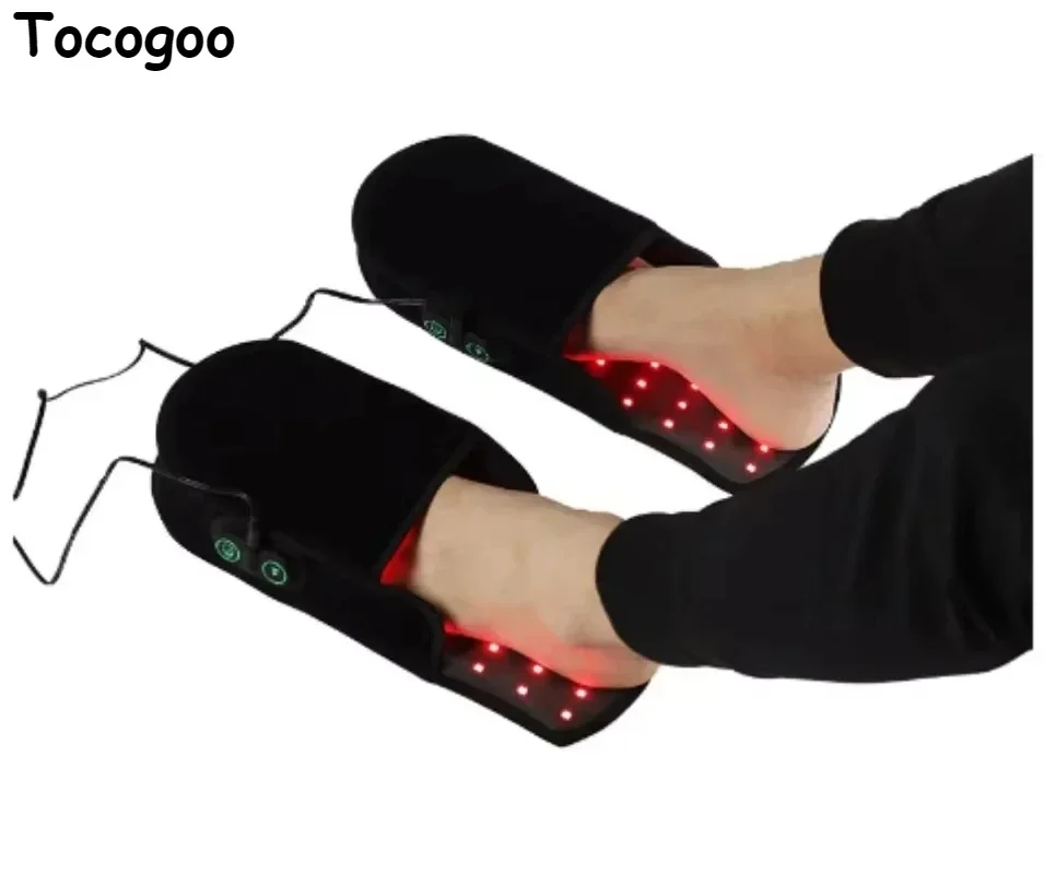 

New Arrival Rechargeable Red and Infrared Red Light Therapy Slippers for Foot Treatment wearable shoes Home use