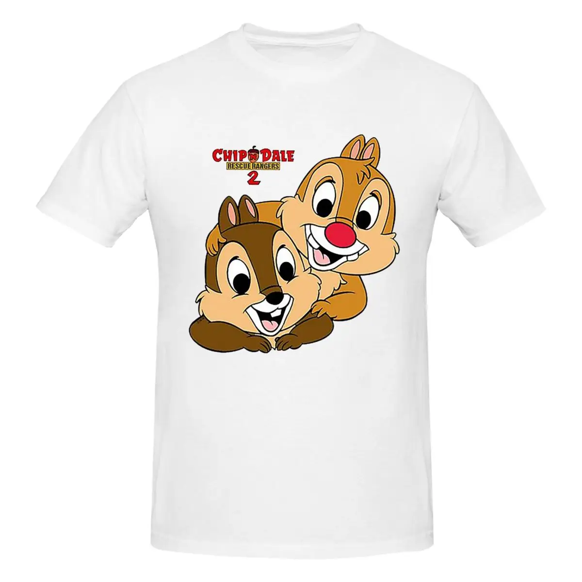 Chip 'N' Dale Park Life T-Shirt for Men Cotton Plus Size T Shirts Men's Tees Short Round Neck Summer Clothes Tops S-6XL