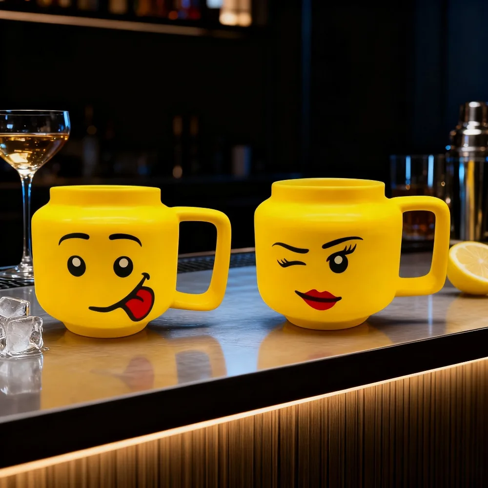 

250ML Ceramic Coffee Mug with Cartoon Smile Design for Tea Milk Water Breakfast Home Use Drinking Cup Kitchen Gift