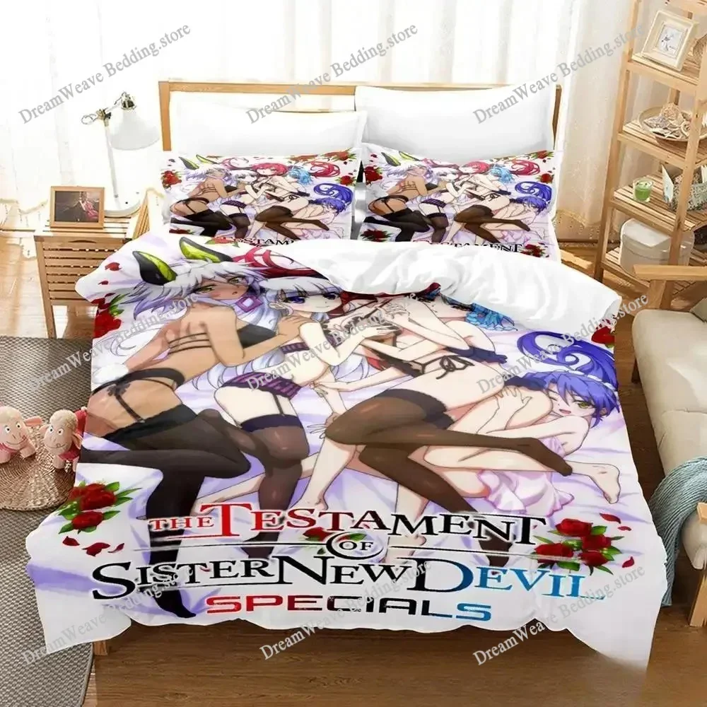Home Textile Cartoons Testament of Sister New Devil Cover Duvet Cover Pillow Case Boy Polyester Bedding Set King Queen Twin Size