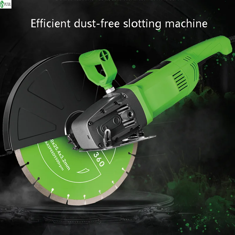 14 inch slot machine Large angle grinder Concrete wall dust free slotting Stone cutting machine