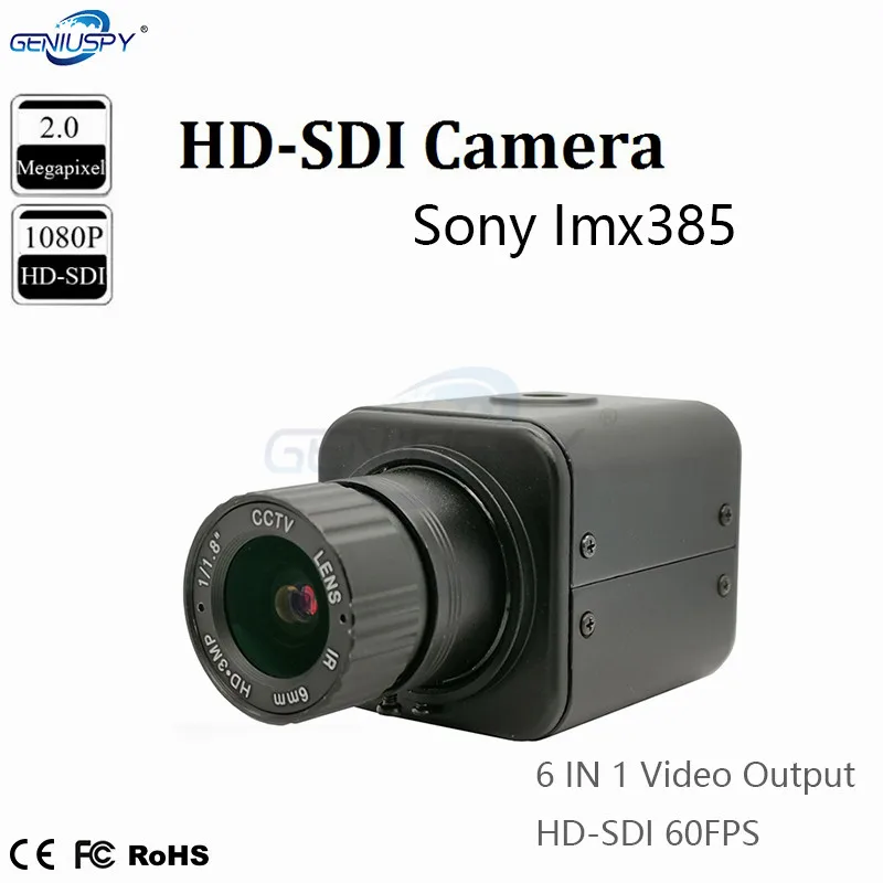 

HD IMX385 Industrial CCTV HD-SDI EX-SDI 6 IN 1 60FPS 50FPS 2.0MP 1080P Security Mini Broadcast Box SDI Camera With OSD Menu