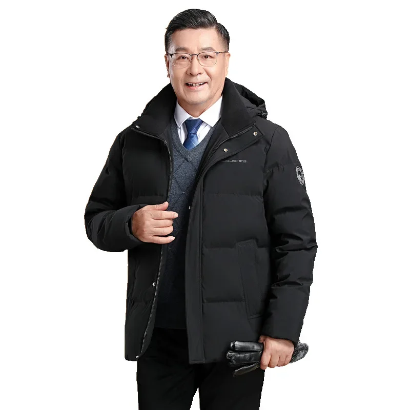 Warm White Goose Down Jacket Men Winter Coat Canada Windproof Hooded Down Coats Thick Down Parka Male Top Quality Outdoor