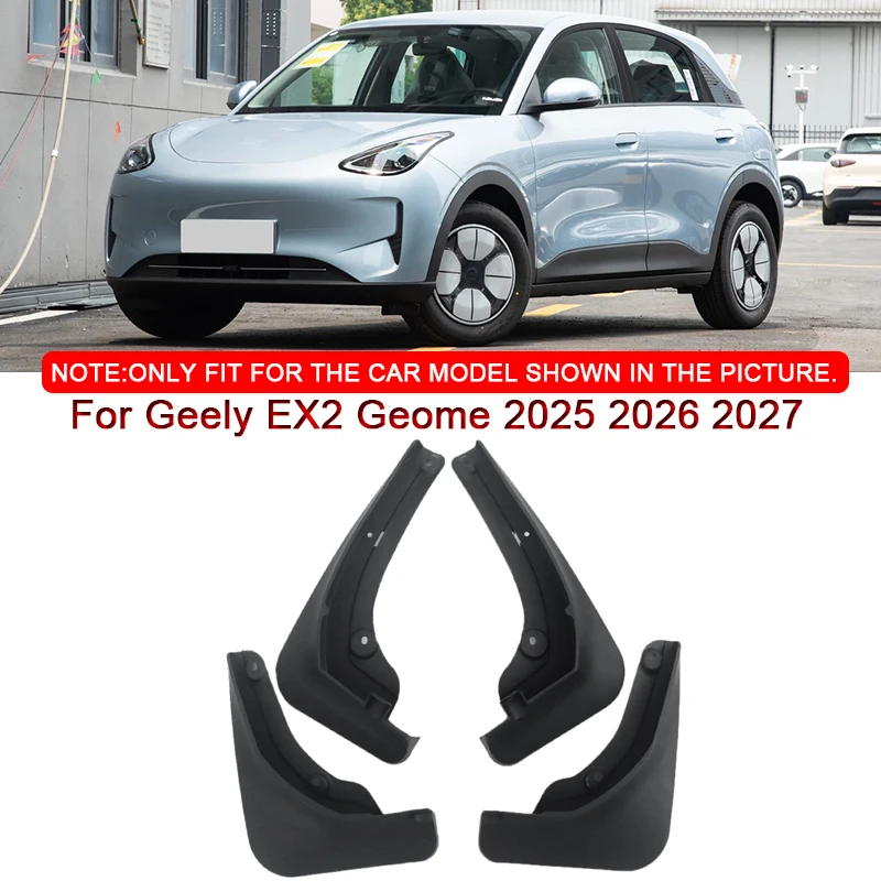 

For Geely EX2 Geome 2025 2026 2027 Car Styling ABS Car Mud Flaps Splash Guard Mudguards MudFlaps Front Rear Fender Accessories