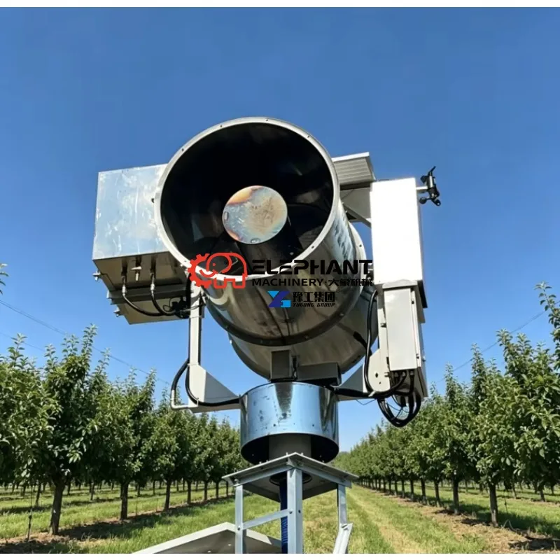 Mobile Orchard Anti Frost Machine Wheeled Trailer Design Easy Transfer Multi Plot Coverage Farm Protection Equipment