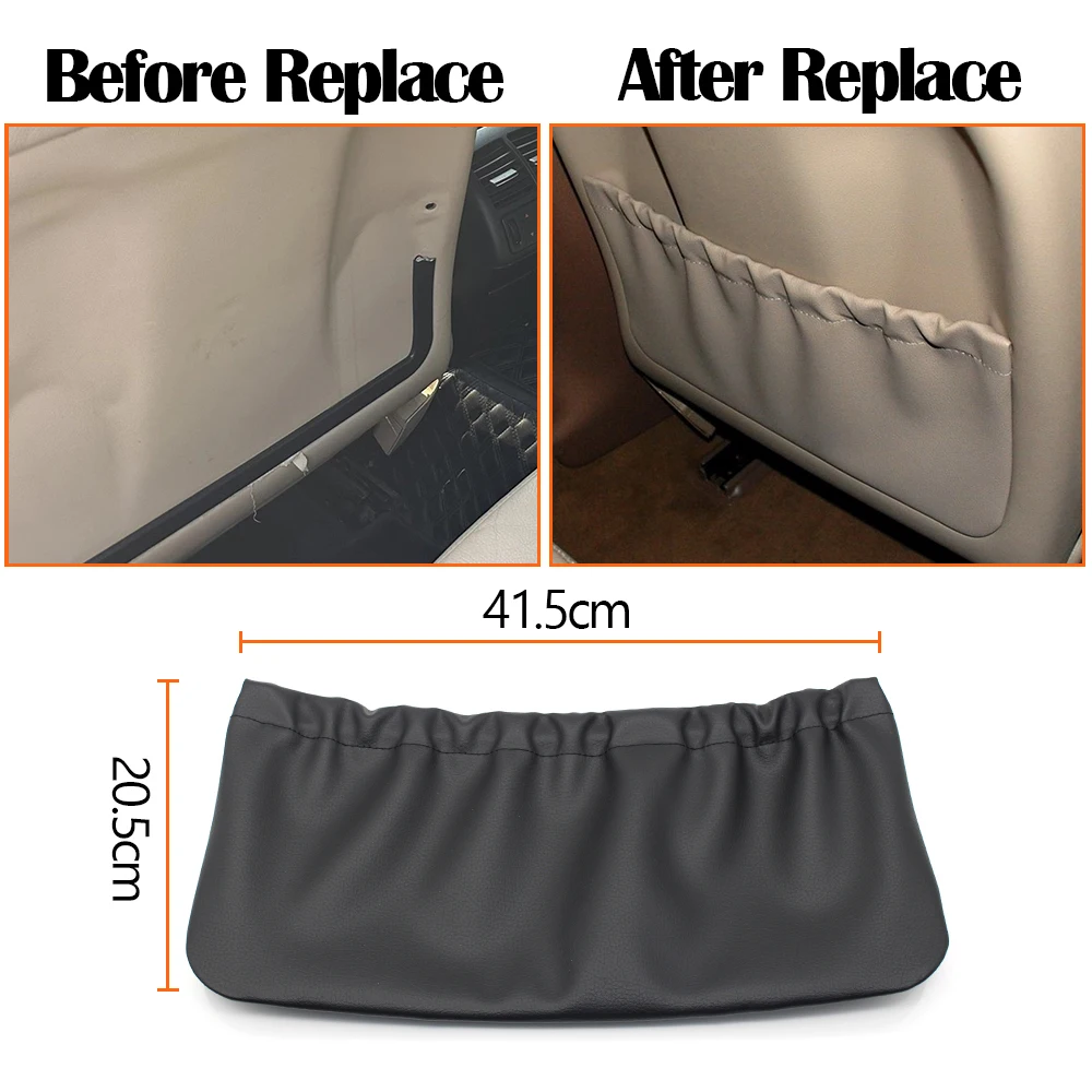 Car Seat Back Panel Leather Backrest Storage Pocket Cover Trim For Mercedes Benz E Class W211 E200 E250 E300 2005 2006 2007 2008