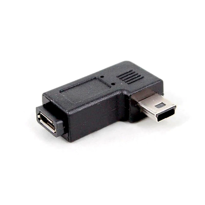 90 Degree Right Left Angle Mini USB Type A Male To Micro USB Female Adapter