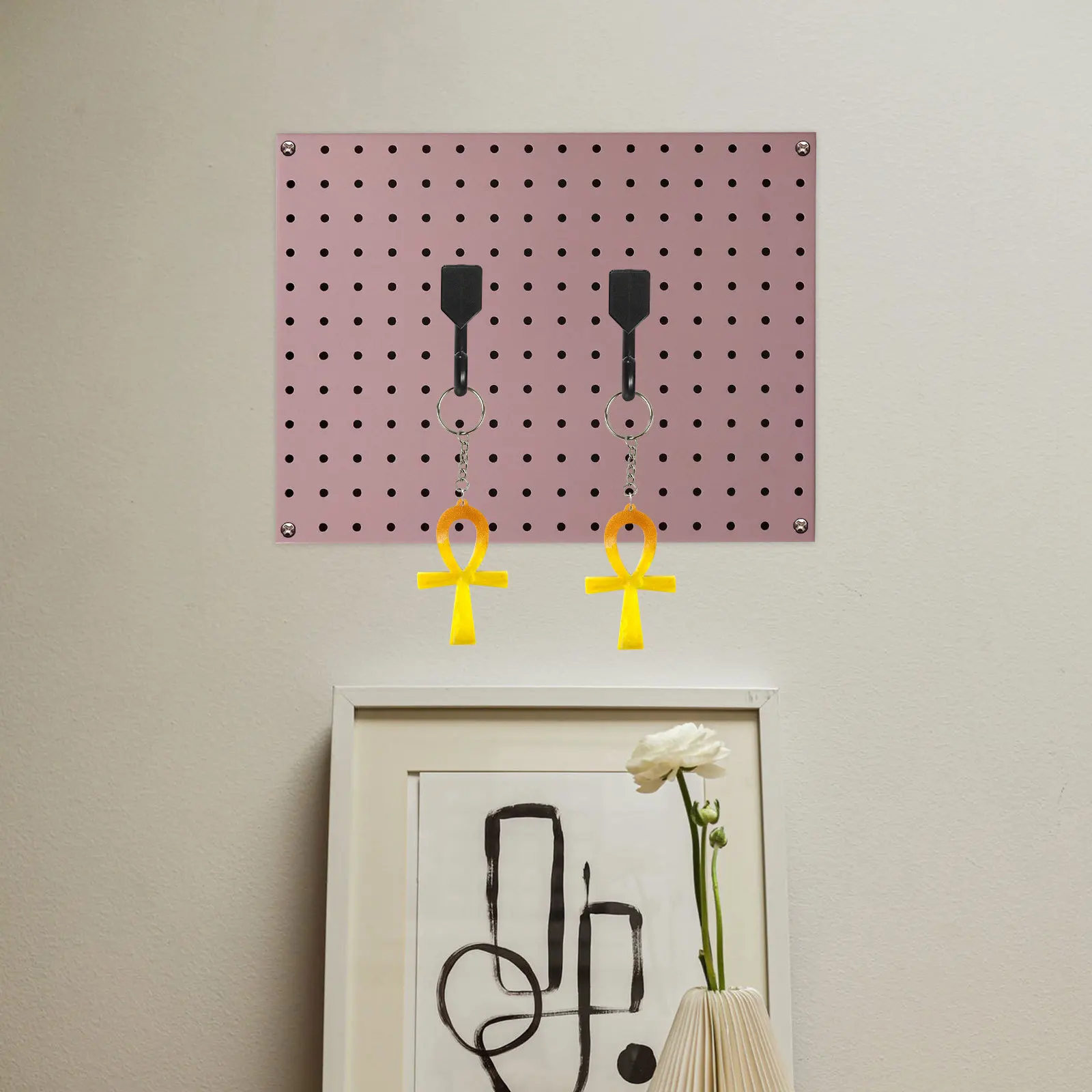 

Black Plastic Pegboard Hooks Heavy Duty Peg Hooks for Garage Tool Hangers Pegboard Organizer Accessories Wall Peg Board Hang