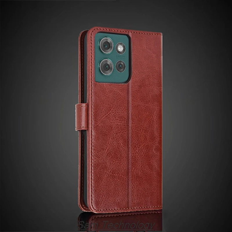 حافظة حامل البطاقة لهاتف موتورولا موتو إيدج 50 برو /50s Pro / Edge50 Pu حافظة جلدية قابلة للطي حافظة كابا Fundas Coque #3