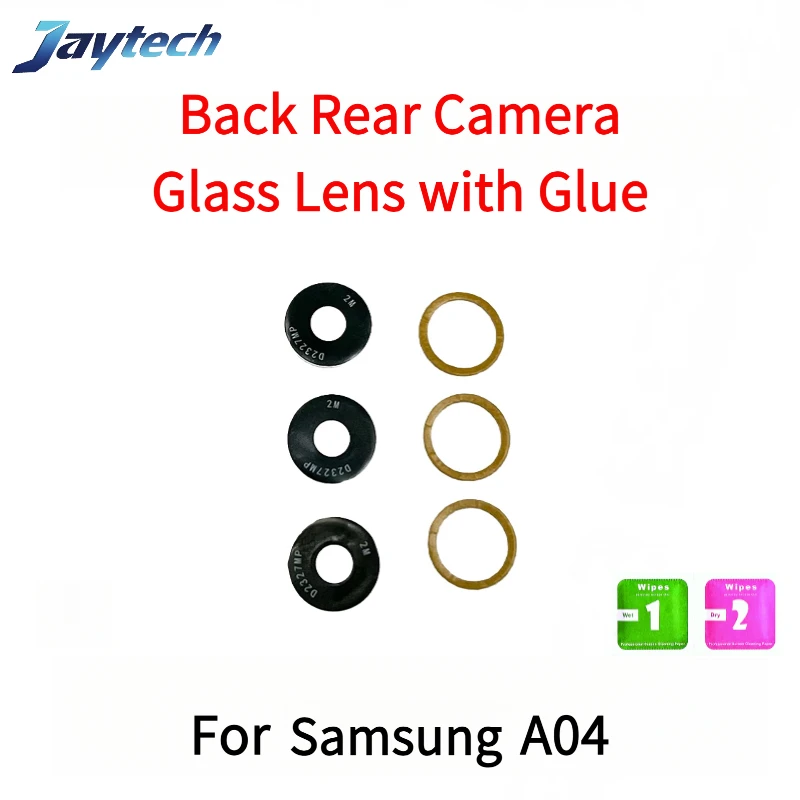 1 Uds. Lente de cristal de cámara trasera para Samsung A01 A013 A02 A03 A022 A02S A03S A04 A04S A05 A06 A71 piezas de reparación