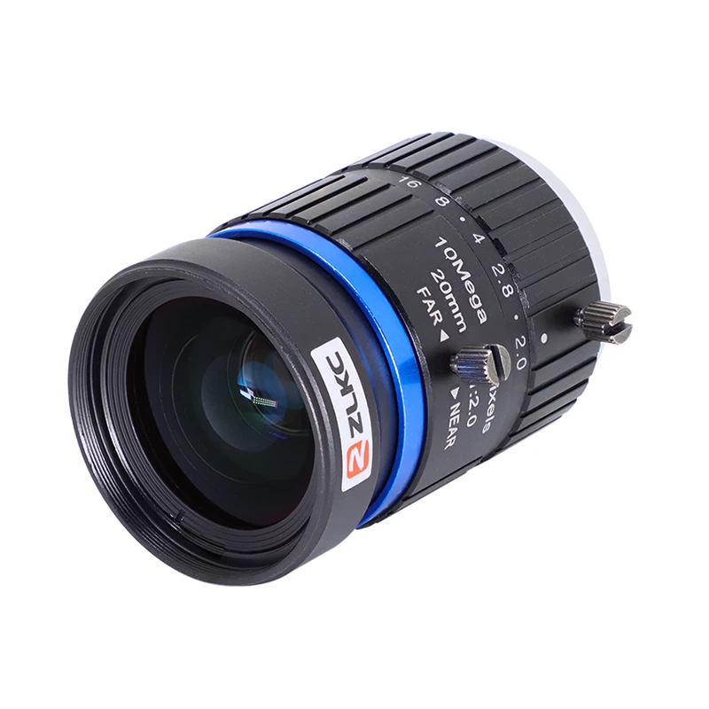 ZLKC 10MP HD 1 Inch Sensor Aperture F2.0 Manual Iris 20mm Fixed Focal Lenth Surveillance Machine Vision C Mount 10.0Megapixel FA