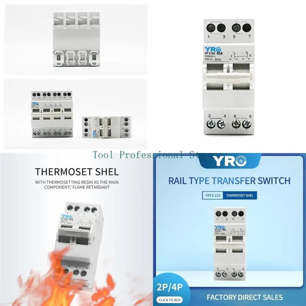 

57QF Цилиндрический держатель предохранителя Основание предохранителя Крепление на DIN-рейку 40A 230V 2P Простая установка с