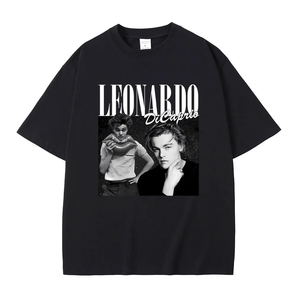 Classic Vintage T Shirts Marino Morwood 90s Leonardo Leo Dicaprio T-Shirt Leonardo DiCaprio Young Star Titanic style Men funny