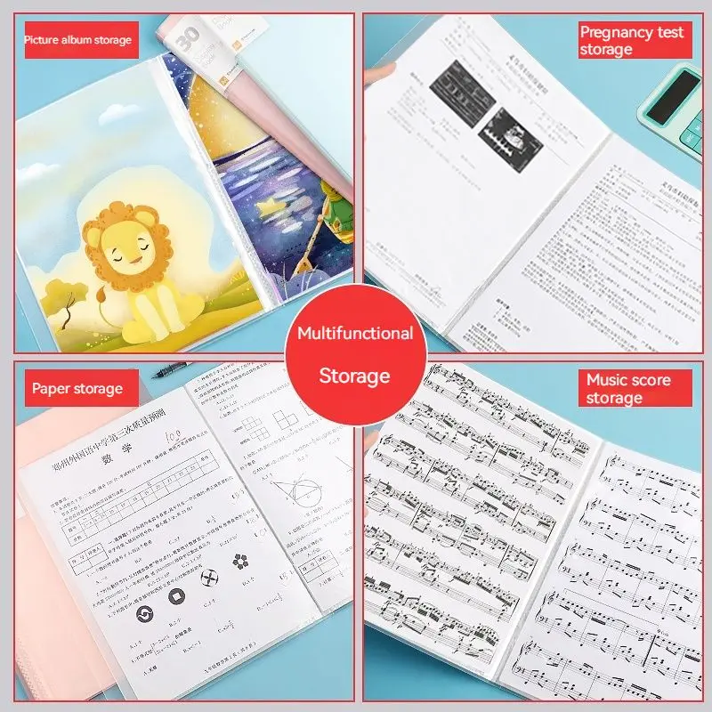 New  20 30 40 60 80 Pages A4 Size Piano Music Score Sheet Document File Folder Storage Organizer Pp Frosted Folder Office Folder
