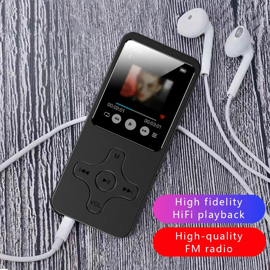مشغل MP3 صغير متوافق مع بلوتوث المتكلم 8/16/32/64/128GB HiFi الموسيقى المتكلم المحمولة وكمان مع راديو FM تسجيل الكتاب الإلكتروني