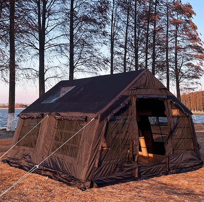 Family Inflatable Air Tent Outdoor Waterproof Oxford Portable One Bedroom Four-Season Straight Bracing Hexagonal/Diamond Camping