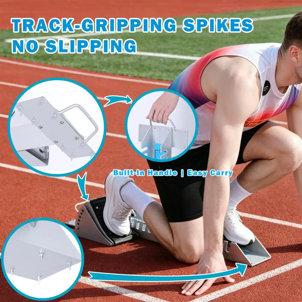 Portable Track Starting Device, 6 Angle Adjustable Aluminum Alloy Starting Blocks For Sprinting Athletics Training Use