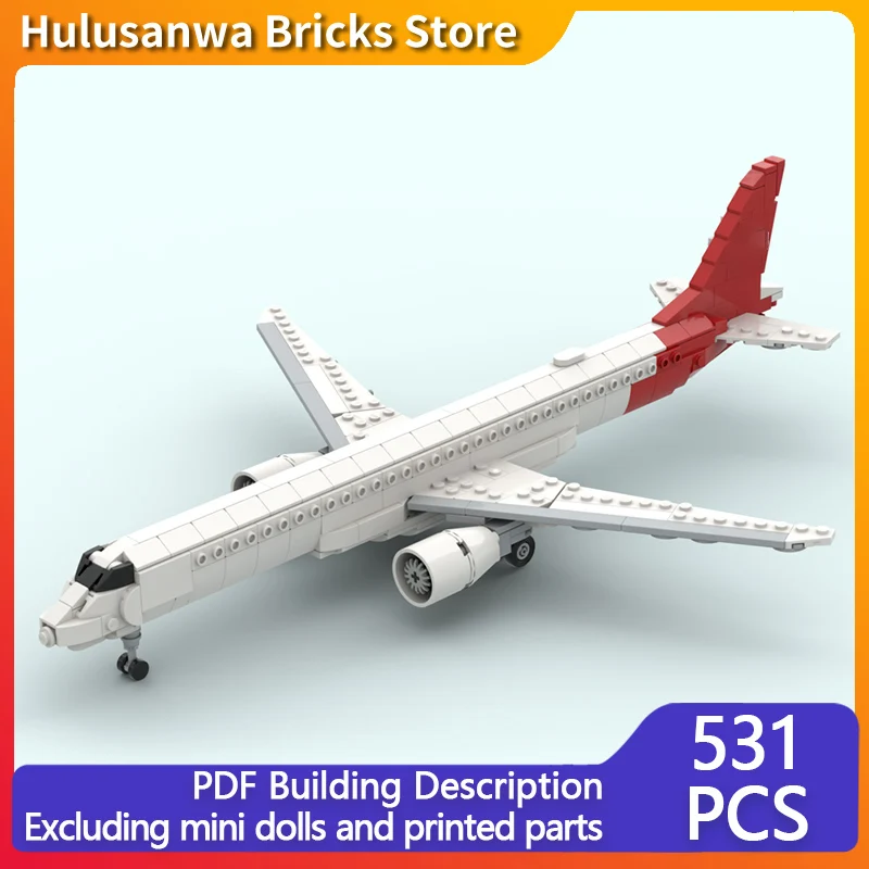 

E195-E2 Passenger Plane Model MOC Building Bricks War Equipment Modular Technology Gifts Holiday Assemble Children Toys Suit
