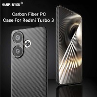 Carbon Fiber PC Case For Xiaomi Poco F6 / Pro Redmi Turbo 3 Ultra Thin Anti Fingerprint Hard Back Camera Protector Cover Shell