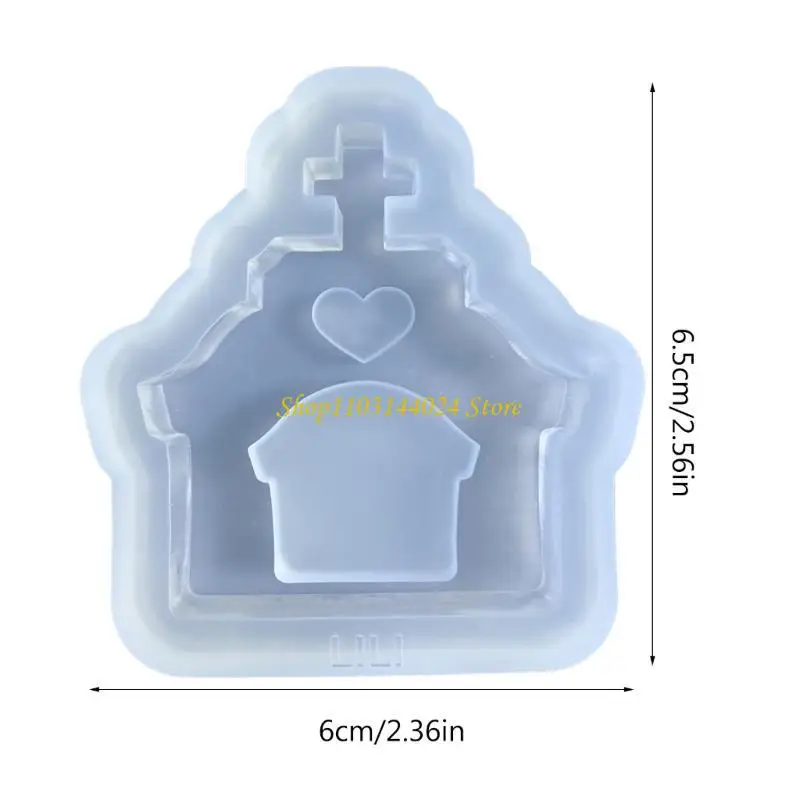 N5KE Crystal epoxy Resin Morble Church Quicks and Mould Resin Art Craft Making DIY #6