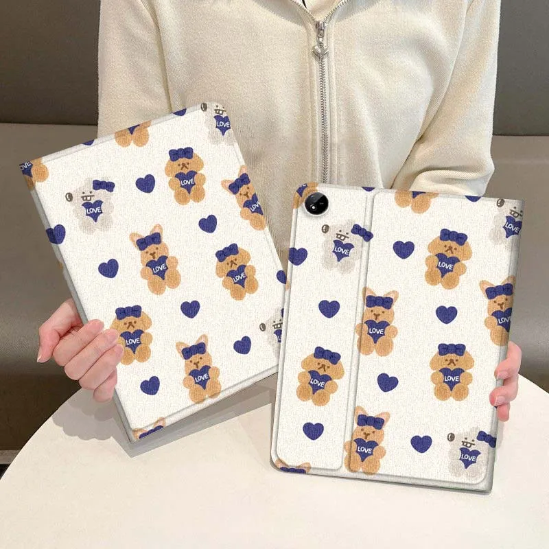 

Puppy Cartoon Bear Pattern For Vivo IQOO Pad2 Pad3 Pad5 Air SE Pro 12.1 12.3 13 11.5 11 inch Tablet Case