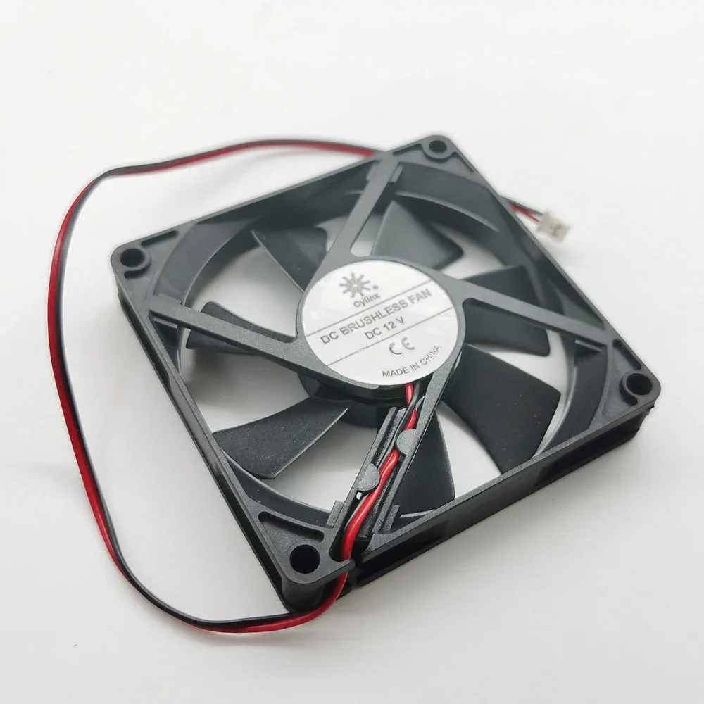 Ultra-Quiet Cooling Fan, rolamento de esferas Duplo, Chassis CPU do computador, 8cm, 8015, 80mm, 12V, 0.075A, 0.9W, 2-fio, 2Pin, 80x80x15mm