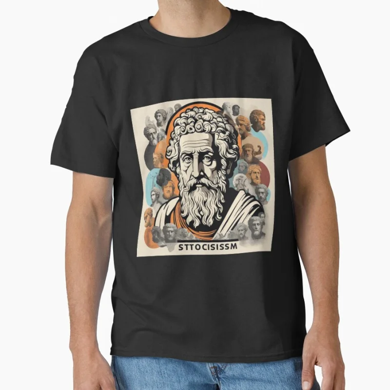

Latest stoic stoicism taoism masculine Funny Greek Philosophy Team gift T-shirt for men large size Tops S-6XL