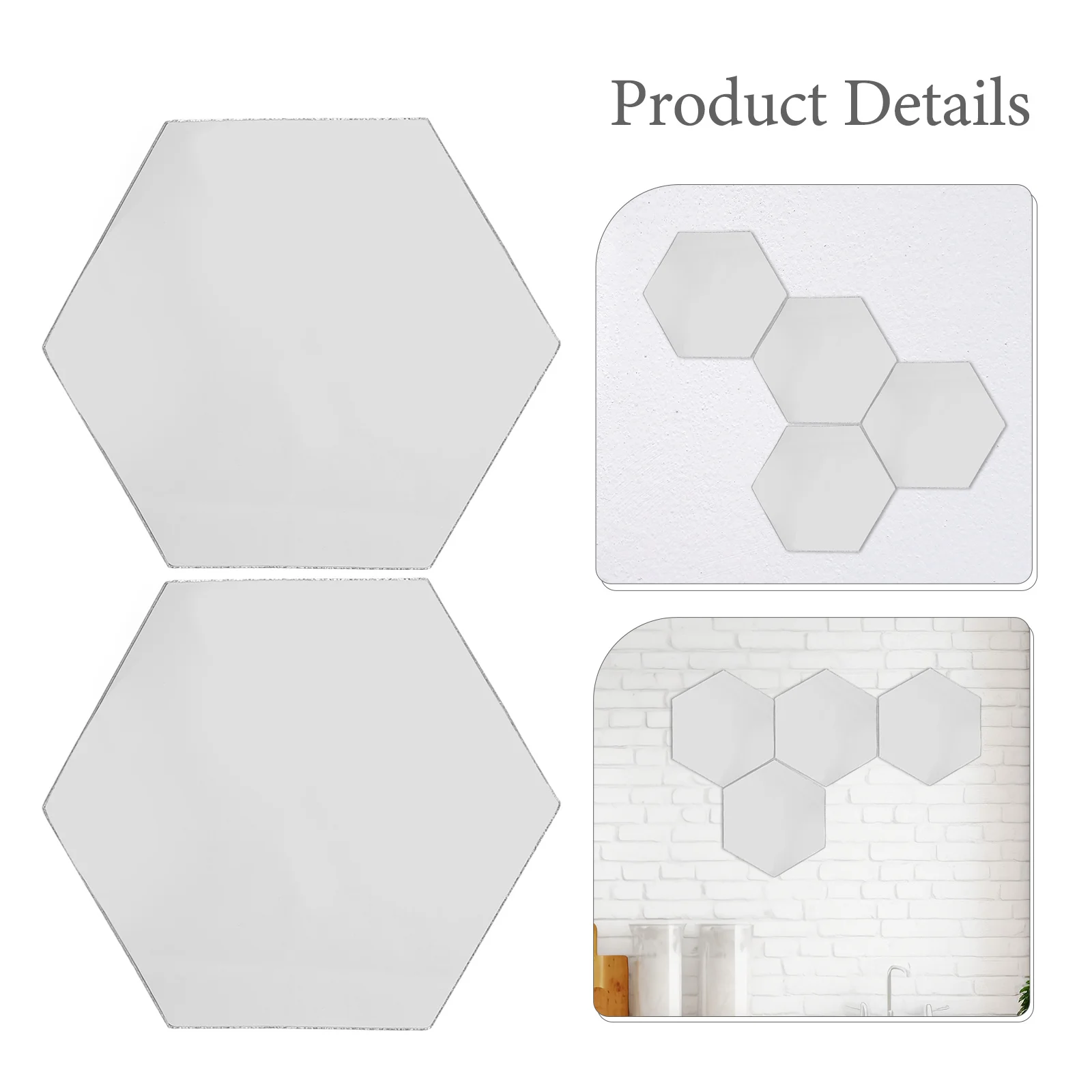

12Pcs Hexagonal Acrylic Mirror Wall Stickers Self Adhesive Clear Mirror Decals Bedroom Living Room Wall Decoration Art Decals