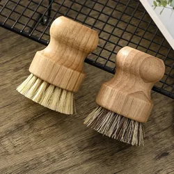 Wooden dish brush with Natural sisal and coconut Durable portable kitchen cleaning brush Eco friendly Zero waste