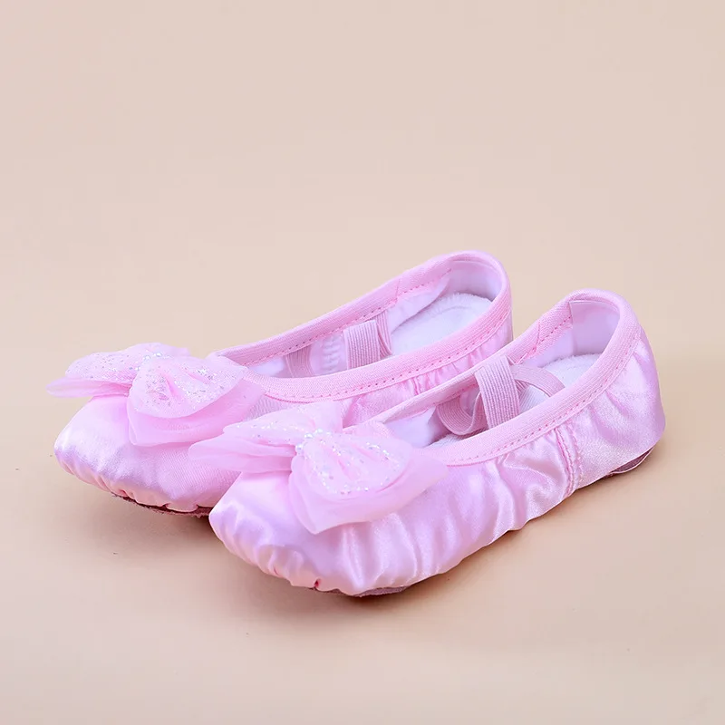 kids ballet shoes girl bow Women\'s dance shoes ballroom dancing shoes ladies Princess korean shoes woman ballerina shoes