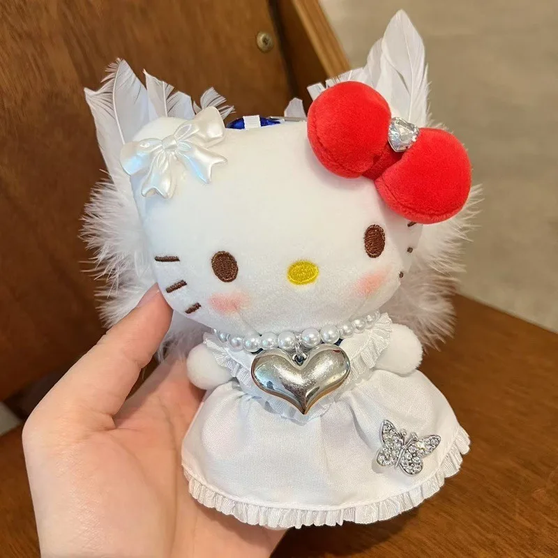 Sanrio cartoon hellokitty brinquedo de pelúcia chaveiro mochila diária acessórios de moda personalizados kawaii presente de festival infantil