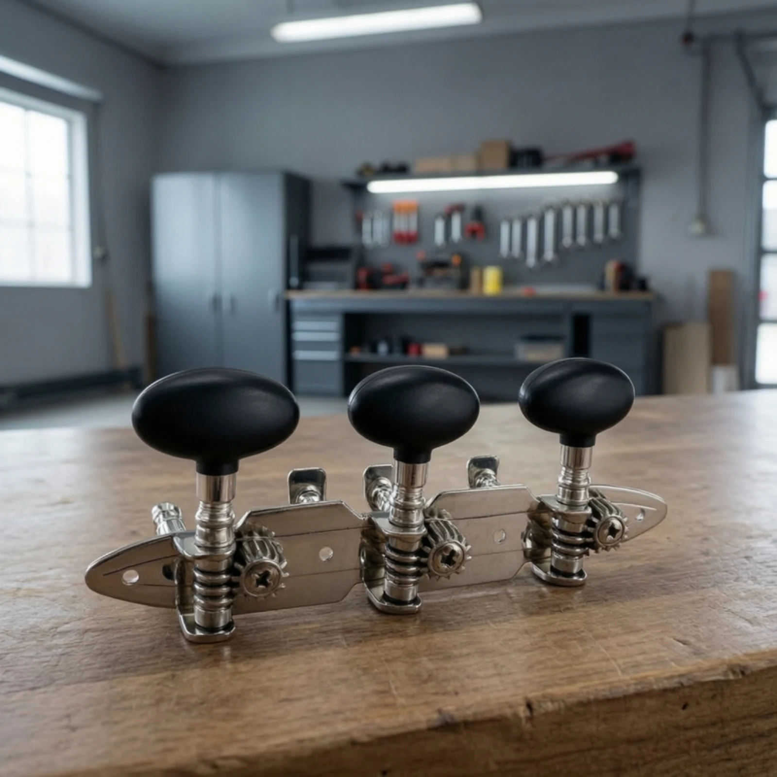 Classical Guitar Tuning Machines Silver Guitar Tuning Pegs with Mounting Screws Machine Head with Ferrule Plastic Buttons