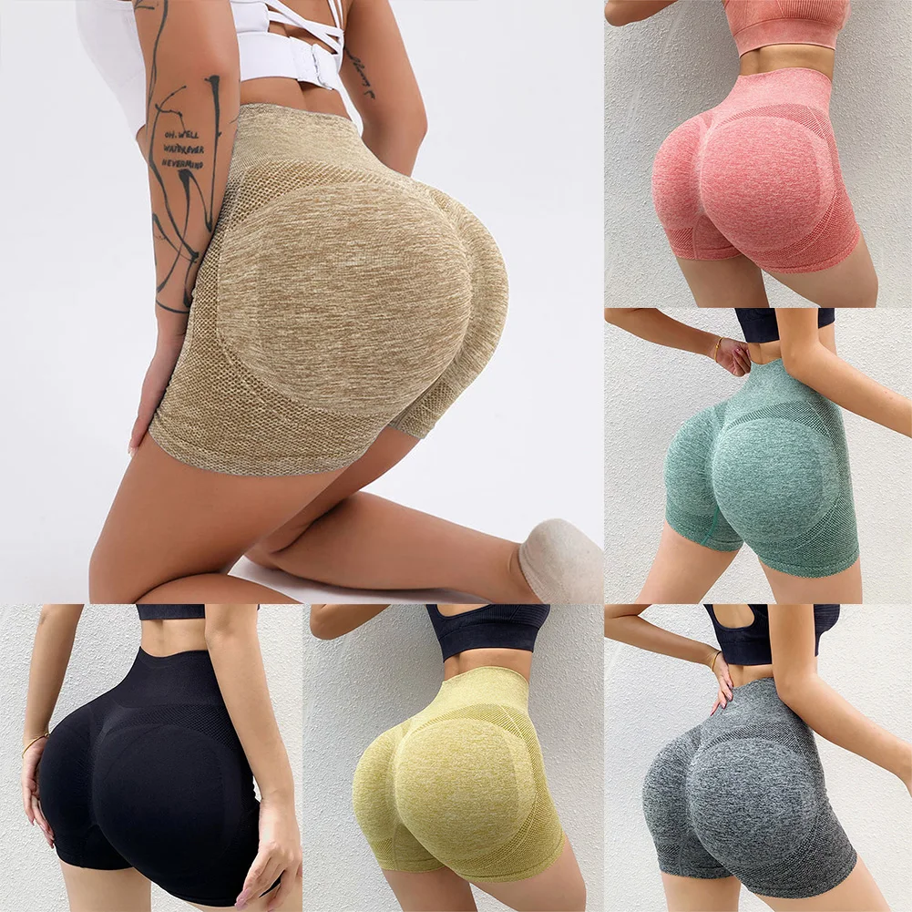 Breathable Fitness Gear Tummy Control Leggings Casual Workout Stretch Fabric Casual Style Shorts Microelasticity Material