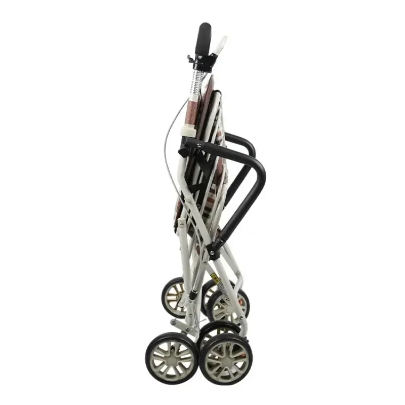 Elderly Walker Can Be Pushed To Sit Portable Shopping Cart Elderly Walker Grocery Shopping Collapsible Small Pull Car