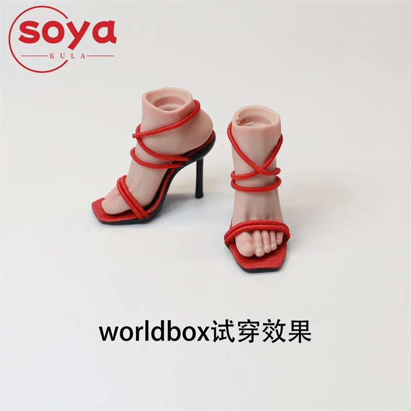 1/6 スケール シングルストラップ 薄いハイヒール シューズ モデル 分解可能 標準サイズ フィット 12 インチ TBL WB 女性兵士 アクションフィギュア ボディ