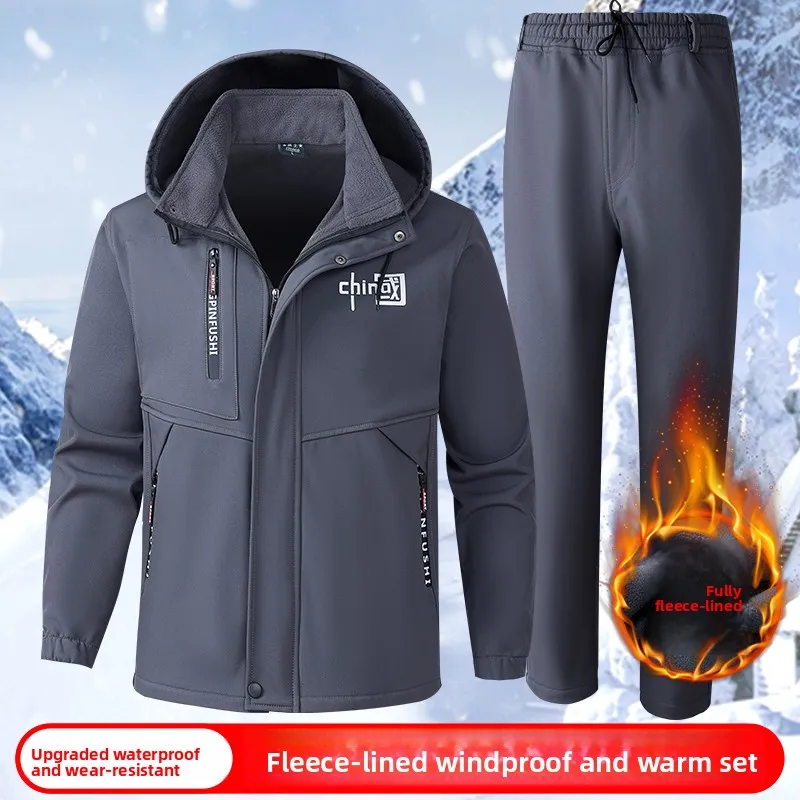 

Утепленный зимний рабочий костюм для мужчин: морозостойкий, теплый, водонепроницаемый, для работы на открытом воздухе, для логистики и складов