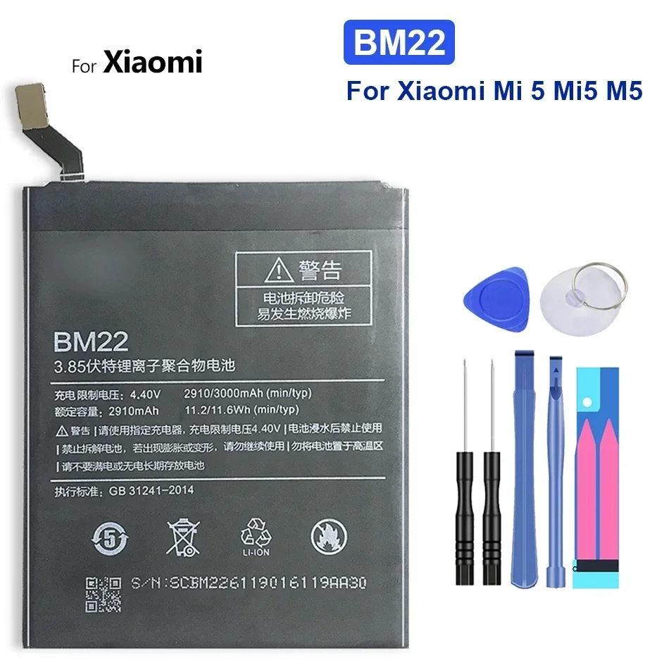 BM37 BN31 BN34 BN20 BM22 BM36 Battery For Xiaomi mi 5 5S 5S Plus 5C 5A 5X A1 for Redmi Note 5A Prime S2 5A Pro Y1