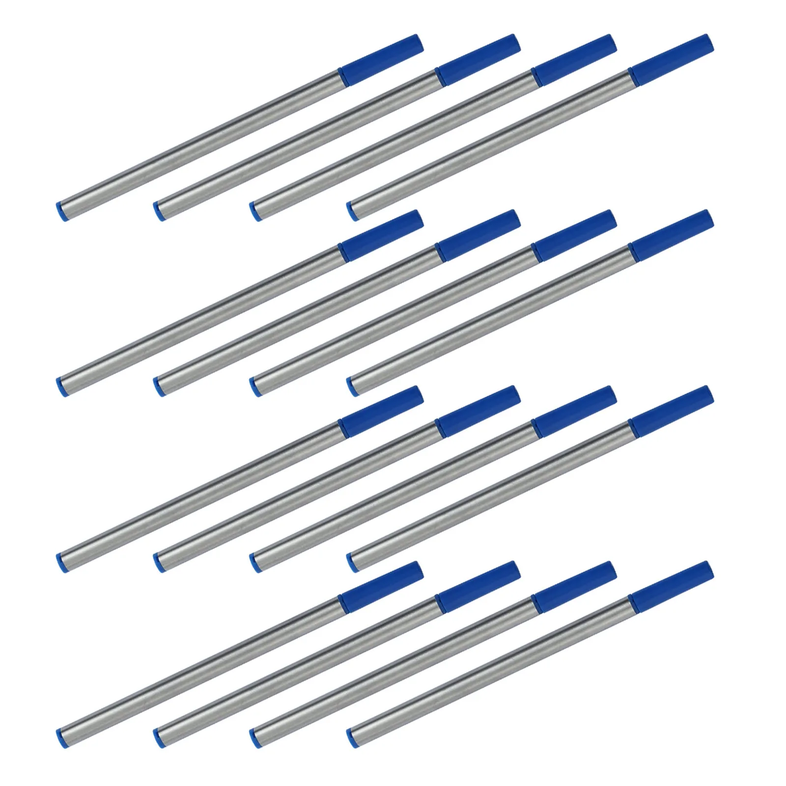 

20Pcs Universal Gel Pen Refills 0.7mm Metal Body Ink Cartridge Replacement Smooth Writing Quick Dry for Click Pens Retractable